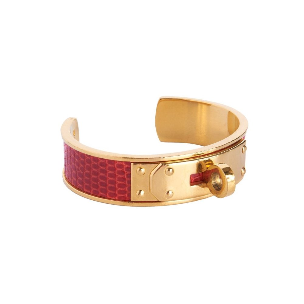 Authentic Hermès Vintage Kelly Lizard Cuff - Picture 2 of 10